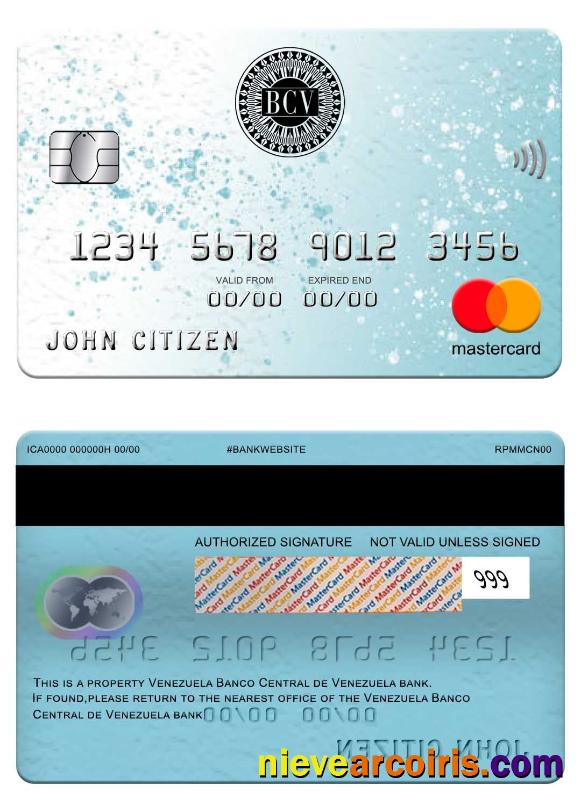 Venezuela Banco Central de Venezuela bank mastercard